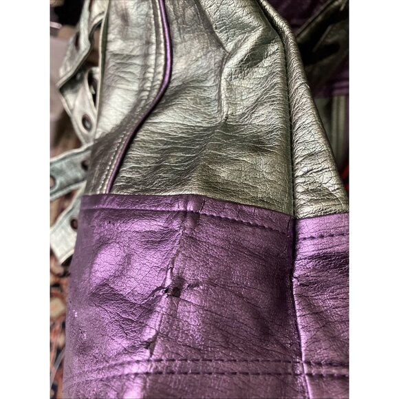 XL Vintage Lip Service Vice Purple Cyberpunk corset Military Steampunk Goth - Picture 15 of 15